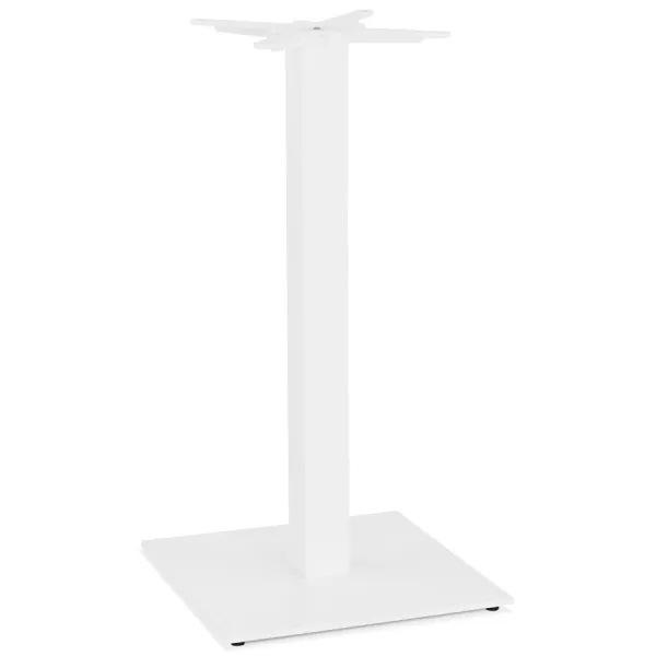 Pied de table carré en métal EMMIE (50x50x110 cm) (blanc)