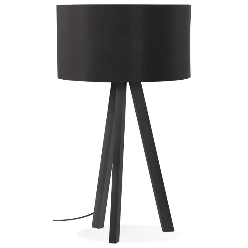 TRANI MINI (black) black tripod-laying lampshade to associate with Scandinavian Table Lamps With a Clean Design