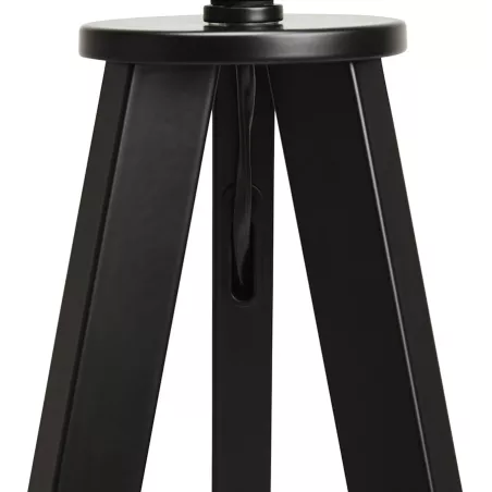 TRANI MINI (black) black tripod-laying lampshade to associate with Contemporary Leather Table Lamps