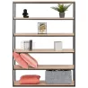 Extended library design industrial style in wood and metal AKARI (black) to associate with Storage Furniture Tv Furniture Shelve