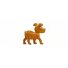 Set di 6 sculture di cane di design in resina (multicolore)