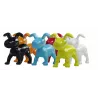 Set di 6 sculture di cane di design in resina (multicolore)