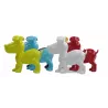 Set di 6 sculture di cane di design in resina (multicolore)