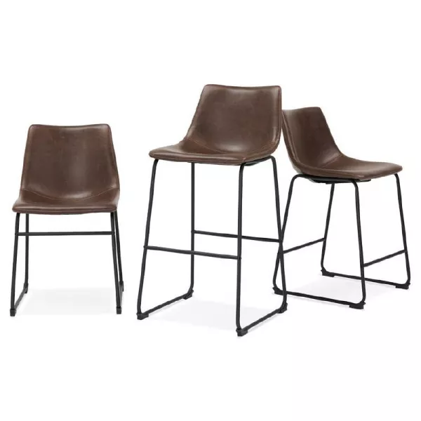 Bar bar halfway up vintage JOE MINI (Brown) chair stool