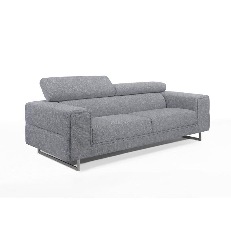 3-seater design right sofa with CYPRIA fabric headers (grey) to associate with High Quality Solid Wood Sofas