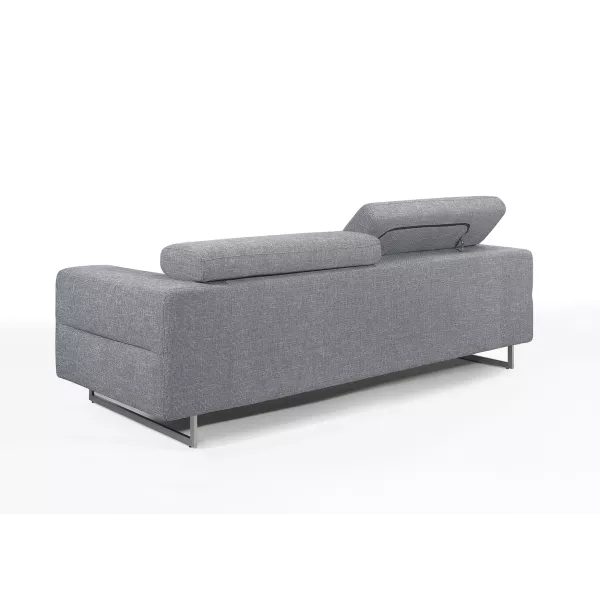 Rechts Sofa Design 3-Sitzer mit CYPRIA Stoff (grau) mit assoziieren Designer-Sofas für das Esszimmer