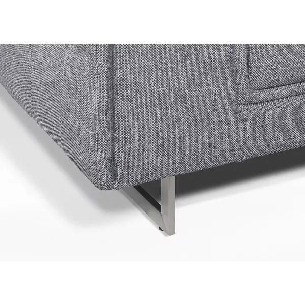 Rechts Sofa Design 3-Sitzer mit CYPRIA Stoff (grau) mit assoziieren Rattansofas für einen natürlichen Stil