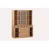 MAEVA solid teak croat (160x210 cm) (natural) to associate with Argentier Display Cabinet Kitchen Library Functional And Stylish