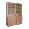 Maeva Massiv Teak-Treaker (140x210 cm) (natürlich) mit assoziieren Vintage-Bibliothekskommode mit Besteck-Schaufenster für einen