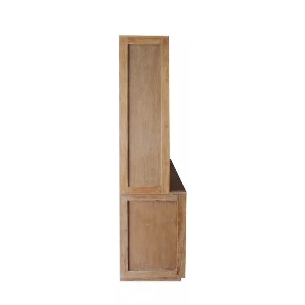 MAEVA solido teak croato (140x210 cm) (naturale) associarsi a Vetrina argenteria Comò Libreria pieghevole Pratica e Robusta