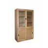 MAEVA solid teak croat (120x200 cm) (natural) to associate with Scandinavian Silver Display Cabinet Highboard Library With Clean