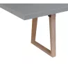 Table à manger design pieds teck massif OXANA (180 cm) (gris)