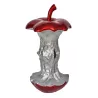 Statue decorative sculpture design TROGNON DE POMME (H94 cm) (Red, silver) to associate with Industrial Decorative Objects In Me