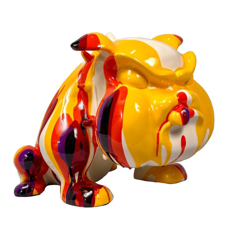 Statue sculpture décorative design CHIEN CARTOON (H27) (Multicolore)