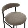 Tabouret de bar rétro 44x46x94 Métal Noir Toile Gris à associer à Tabourets Confortables Pour Bureau