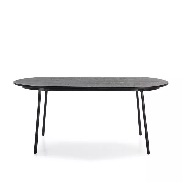 Table à Manger design 180x90x76 Bois Métal Noir