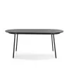 Table à Manger design 180x90x76 Bois Métal Noir