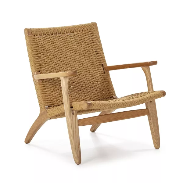 Armchair 70X74X74 Wood Rope Natural to associate with Upholstered armchairs for optimal comfort