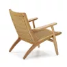 Armchair 70X74X74 Wood Rope Natural to associate with Scandinavian armchairs with a refined design