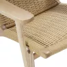 Fauteuil 70x74x74 Bois Corde Naturel à associer à Fauteuils Pliantes Pratiques Et Robustes