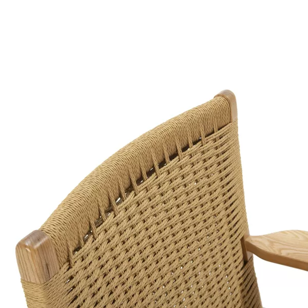 Armchair 70X74X74 Wood Rope Natural to associate with Scandinavian armchairs with a refined design