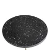 Table d'appoint, bout de canapé 44x44x67 Fer Doré Antique Époxi Terrazzo Noir