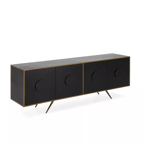 Buffet 183X41X66 Metallo Nero Dorato associarsi a Credenza moderna a buffet per interni eleganti