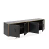 Buffet 183X41X66 Metallo Nero Dorato associarsi a Credenza scandinava con contenitore per buffet dal design pulito