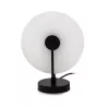 Lampe de Table 25x13x32 Marbre Blanc Métal Noir