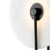 Lampe de Table 25x13x32 Marbre Blanc Métal Noir