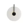 Wall Lamp 25X10X29 Marble White Metal Black to associate with Vintage Wall Light For A Retro Touch