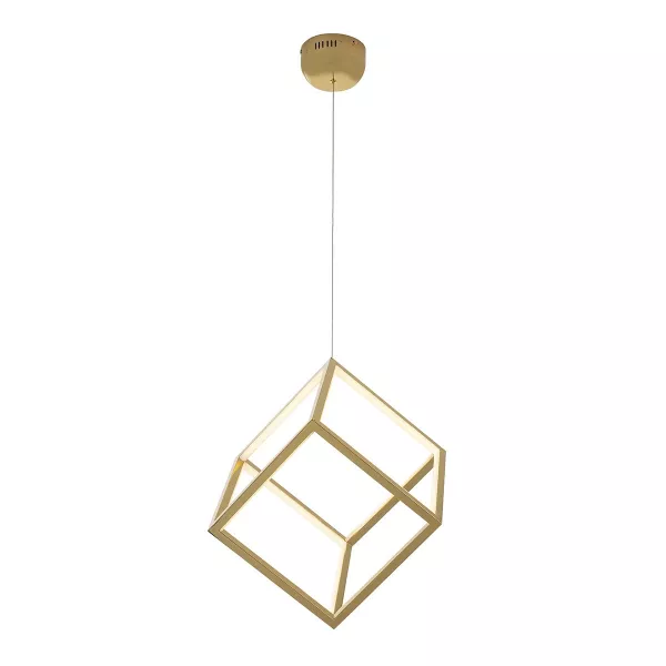 Hanging Lamp 52X42X52 Metal Golden to associate with Padded Hanging Lamps for Optimal Comfort