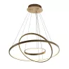 Lampe suspendue 70x70x150 Métal Doré