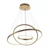 Lampe suspendue 70x70x150 Métal Doré