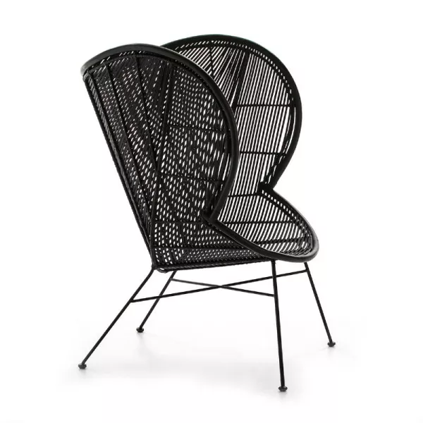 Design Armchair 83X85X113 Metal Wicker Black to associate with Functional And Stylish Kitchen Armchairs