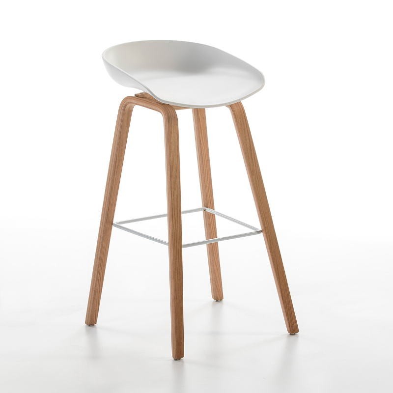 Stool 50X46X83 Wood Metal Acrylic White to associate with Bar Stool Vintage Bar Chair For A Retro Touch