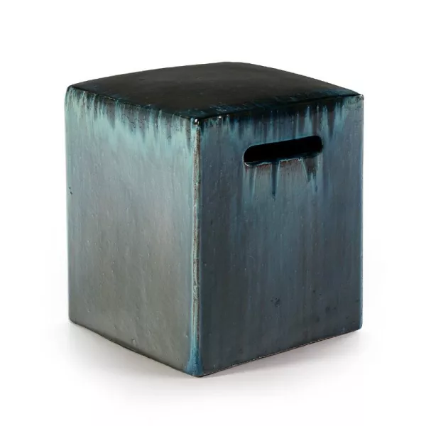 Tabouret bas 34x34x40 Grès Vert