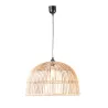 Lampe suspendue 51x51x31 Osier Naturel à associer à Lampes Suspendues Industrielles En Métal Et Bois