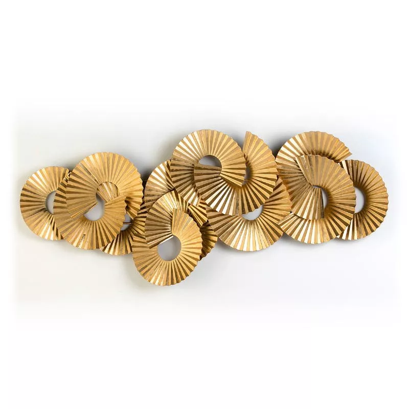 Wall Sculpture 180X12X68 Metal Golden to associate with Decorative Kitchen Wall Sculpture, Functional And Stylish