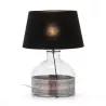 Lampe de Table sans abat-jour 33x33x40 Verre Métal Argent