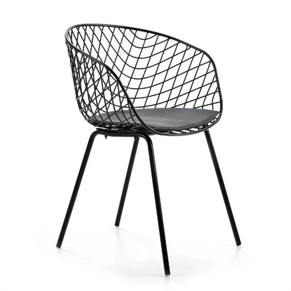 Desig Chair 57X50X79 Metal Black to associate with Functional and stylish kitchen chairs