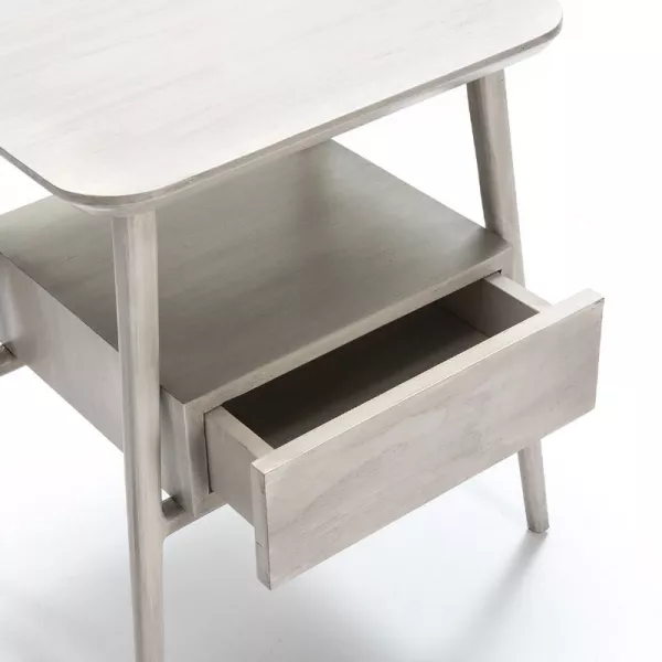 Table de chevet 1 tiroir 50x38x60 Bois Gris 