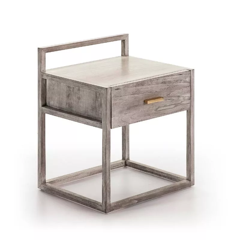 Table de chevet 1 tiroir 50x40x60 Bois Gris