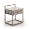 Table de chevet 1 tiroir 50x40x60 Bois Gris