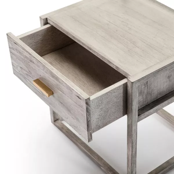 Table de chevet 1 tiroir 50x40x60 Bois Gris