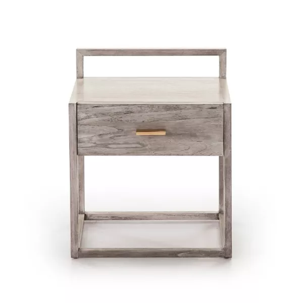 Table de chevet 1 tiroir 50x40x60 Bois Gris