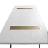 Banco 190X35X45 Madera Blanco Metal Dorado asociarse con Bancos interiores y exteriores modernos para un interior elegante