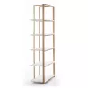 Shelf 80X38X200 Wood White Metal Golden to associate with Weather Resistant Garden Shelves