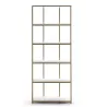 Scaffalatura 80X38X200 Legno Bianco Metallo Dorato associarsi a Mensole Moderne Per Interni Eleganti