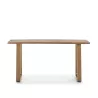 Console 160x45x82 Bois Naturel Métal Doré